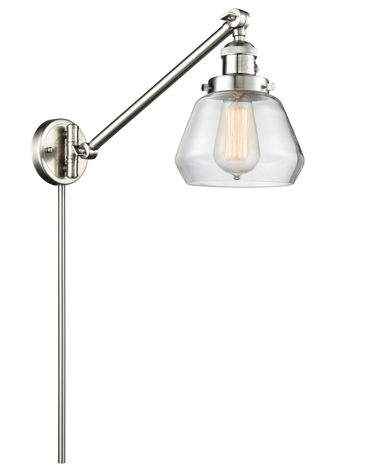 Innovations - 237-SN-G172 - One Light Swing Arm - Franklin Restoration - Brushed Satin Nickel