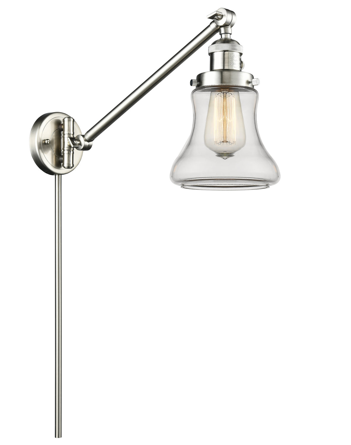 Innovations - 237-SN-G192 - One Light Swing Arm - Franklin Restoration - Brushed Satin Nickel