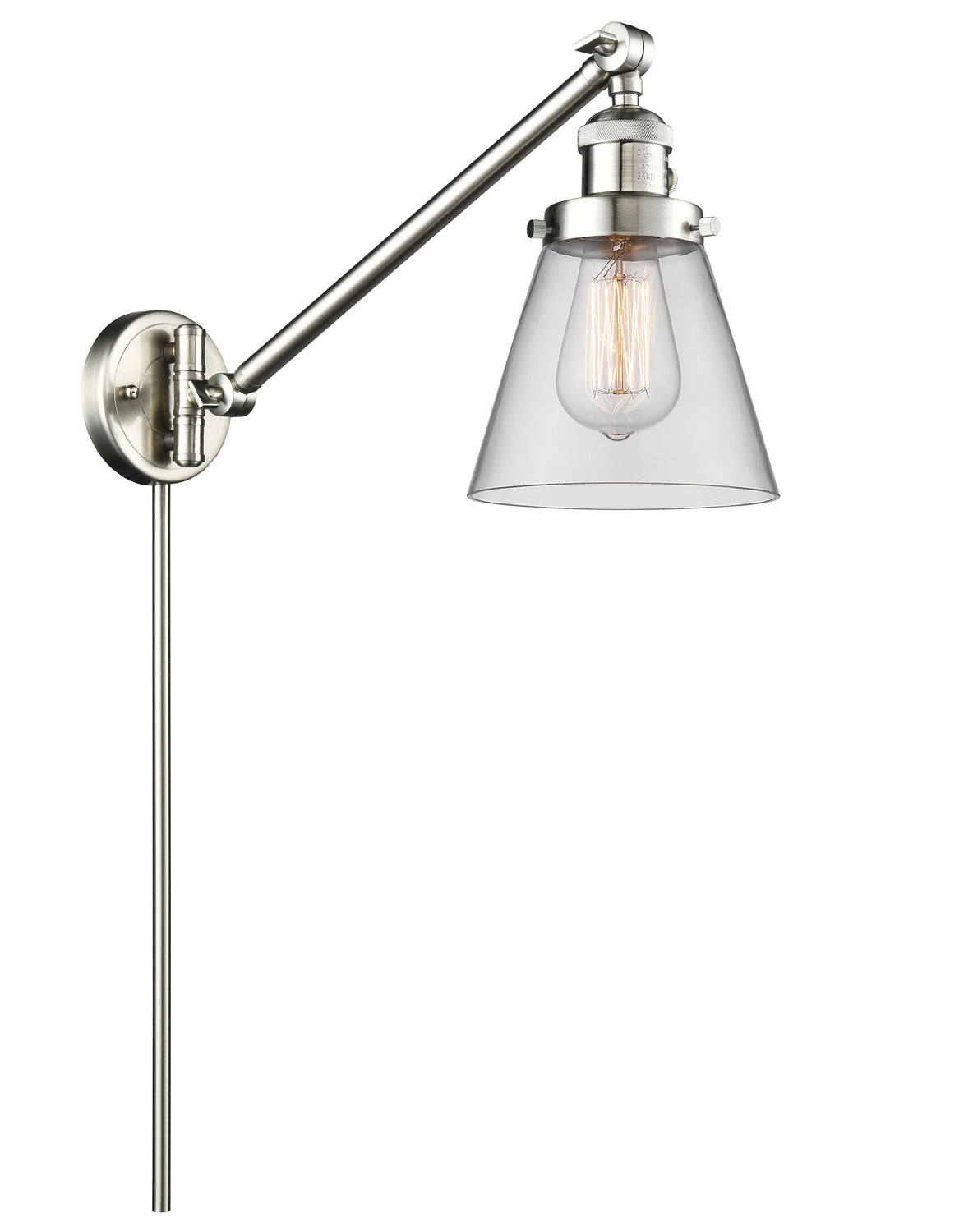 Innovations - 237-SN-G62 - One Light Swing Arm - Franklin Restoration - Brushed Satin Nickel