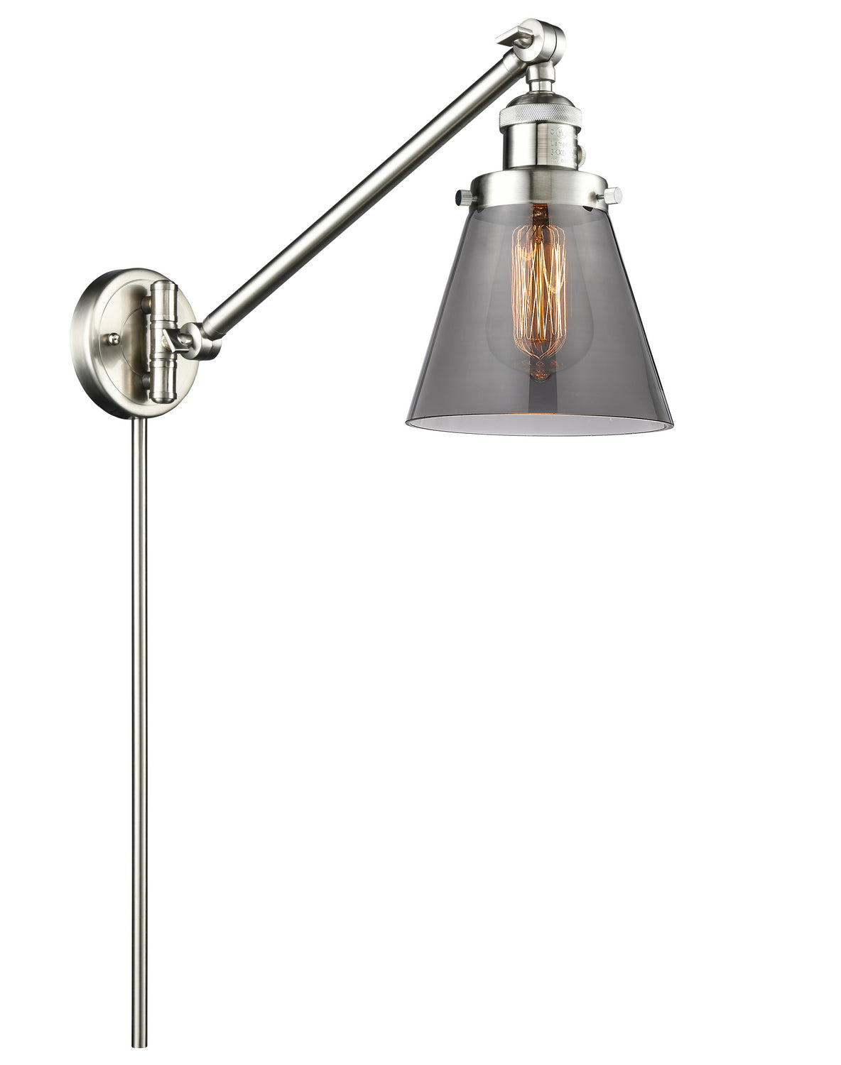 Innovations - 237-SN-G63 - One Light Swing Arm - Franklin Restoration - Brushed Satin Nickel