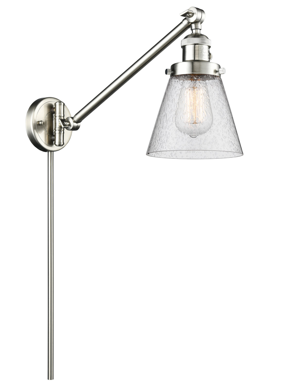 Innovations - 237-SN-G64 - One Light Swing Arm - Franklin Restoration - Brushed Satin Nickel