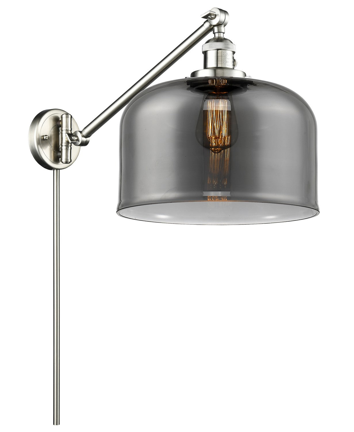 Innovations - 237-SN-G73-L - One Light Swing Arm - Franklin Restoration - Brushed Satin Nickel