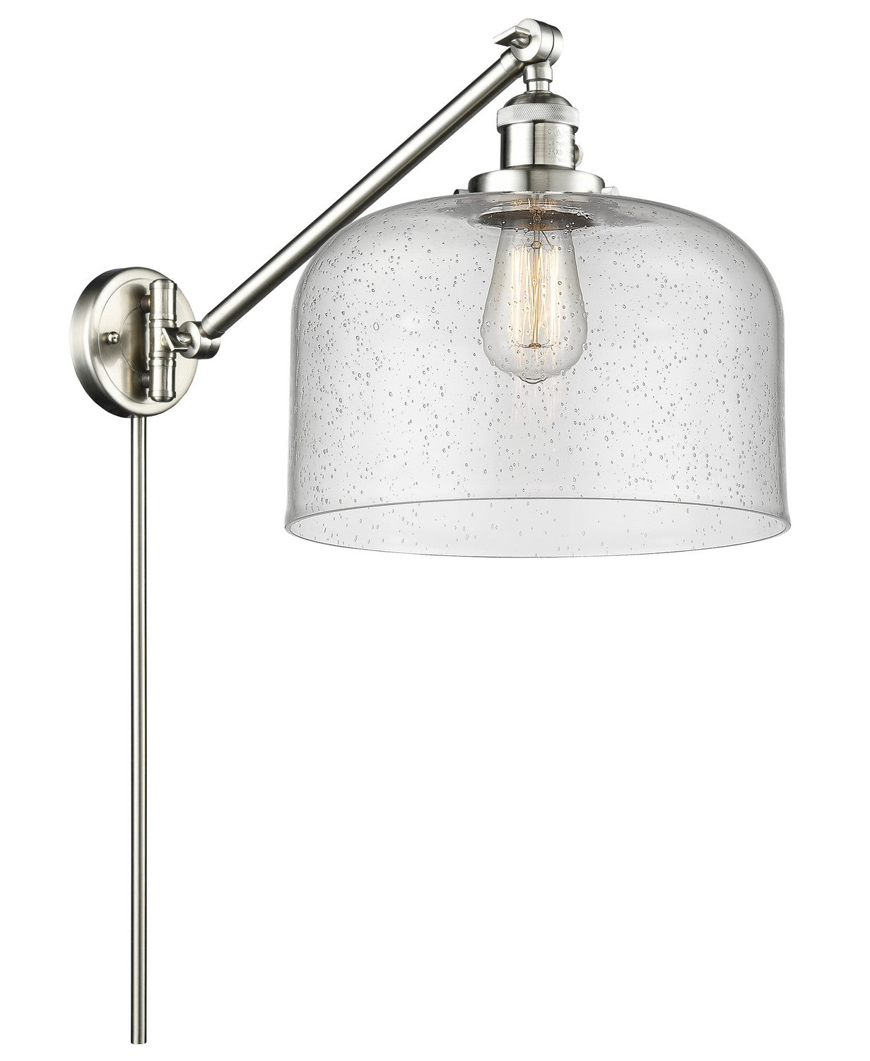 Innovations - 237-SN-G74-L - One Light Swing Arm - Franklin Restoration - Brushed Satin Nickel