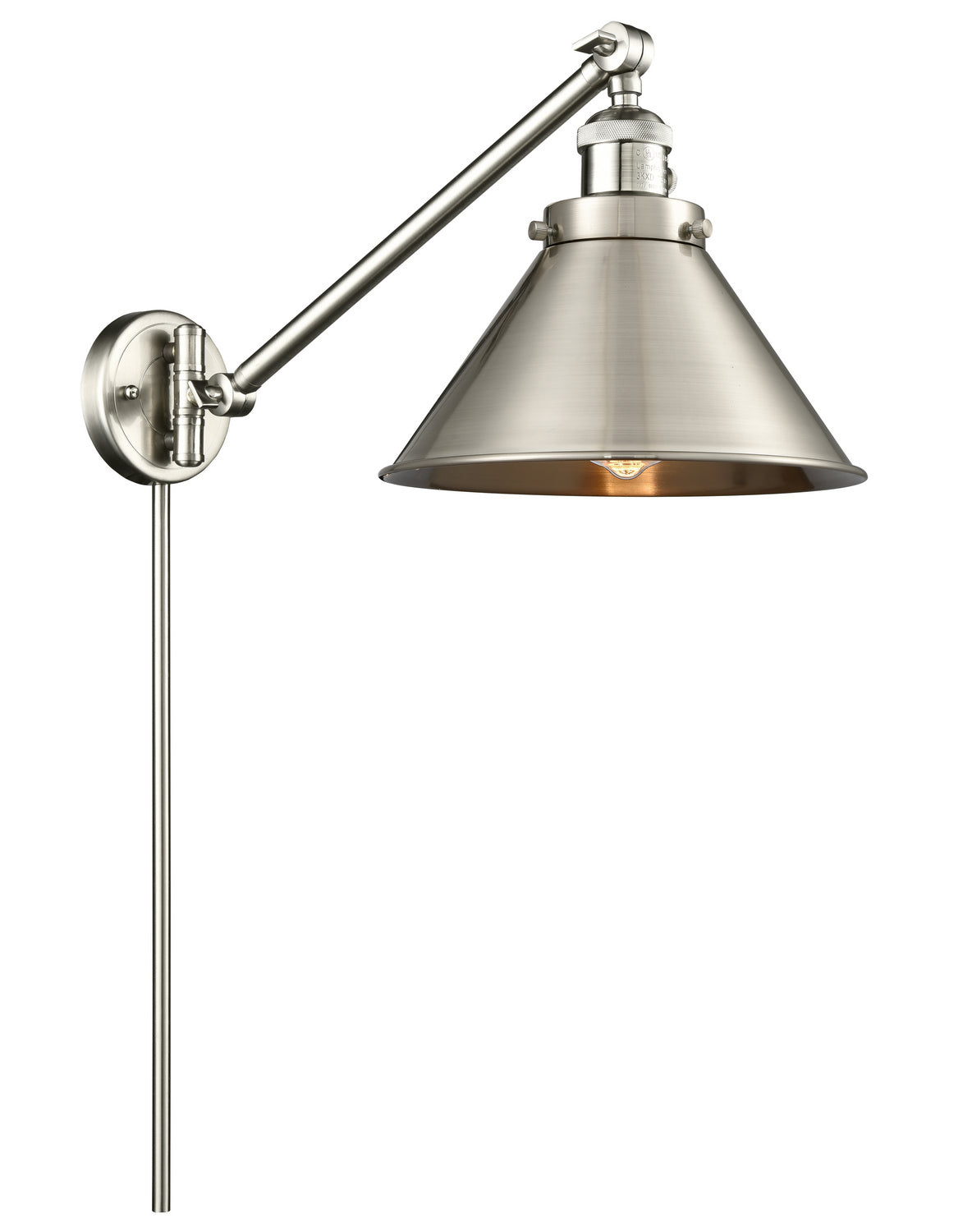 Innovations - 237-SN-M10-SN - One Light Swing Arm - Franklin Restoration - Brushed Satin Nickel