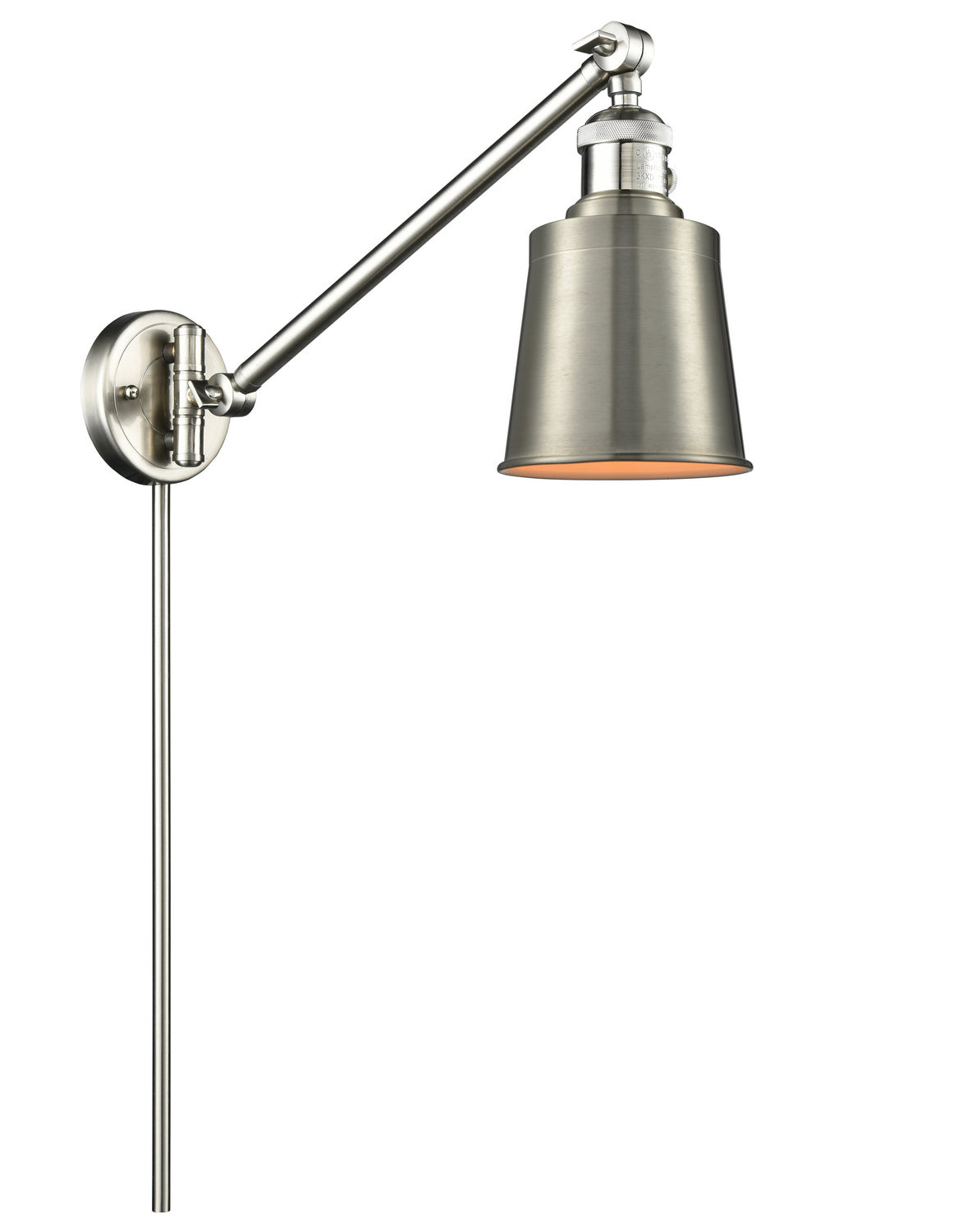 Innovations - 237-SN-M9-SN - One Light Swing Arm - Franklin Restoration - Brushed Satin Nickel