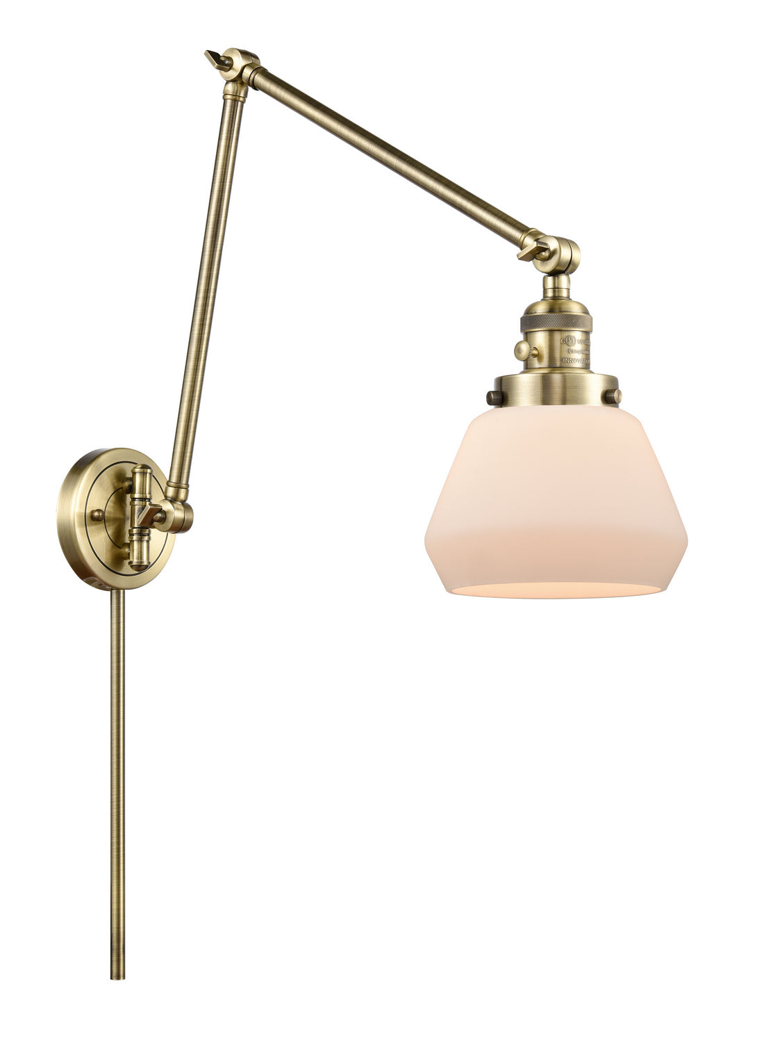 Innovations - 238-AB-G171 - One Light Swing Arm - Franklin Restoration - Antique Brass