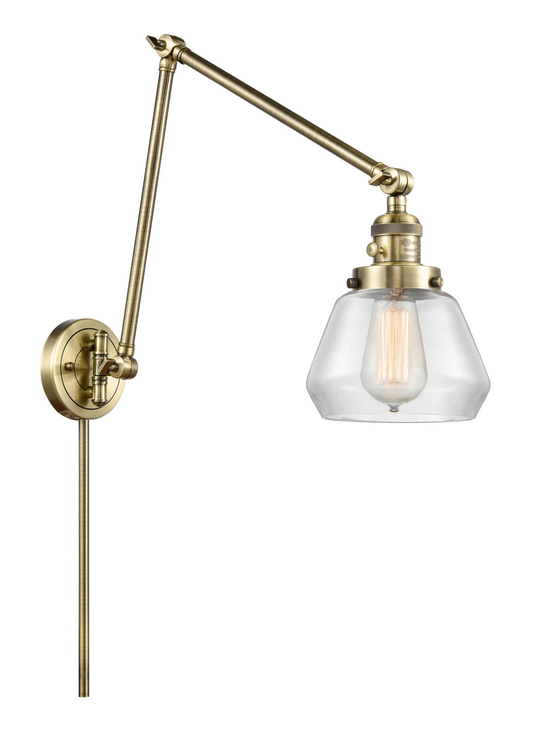 Innovations - 238-AB-G172 - One Light Swing Arm - Franklin Restoration - Antique Brass