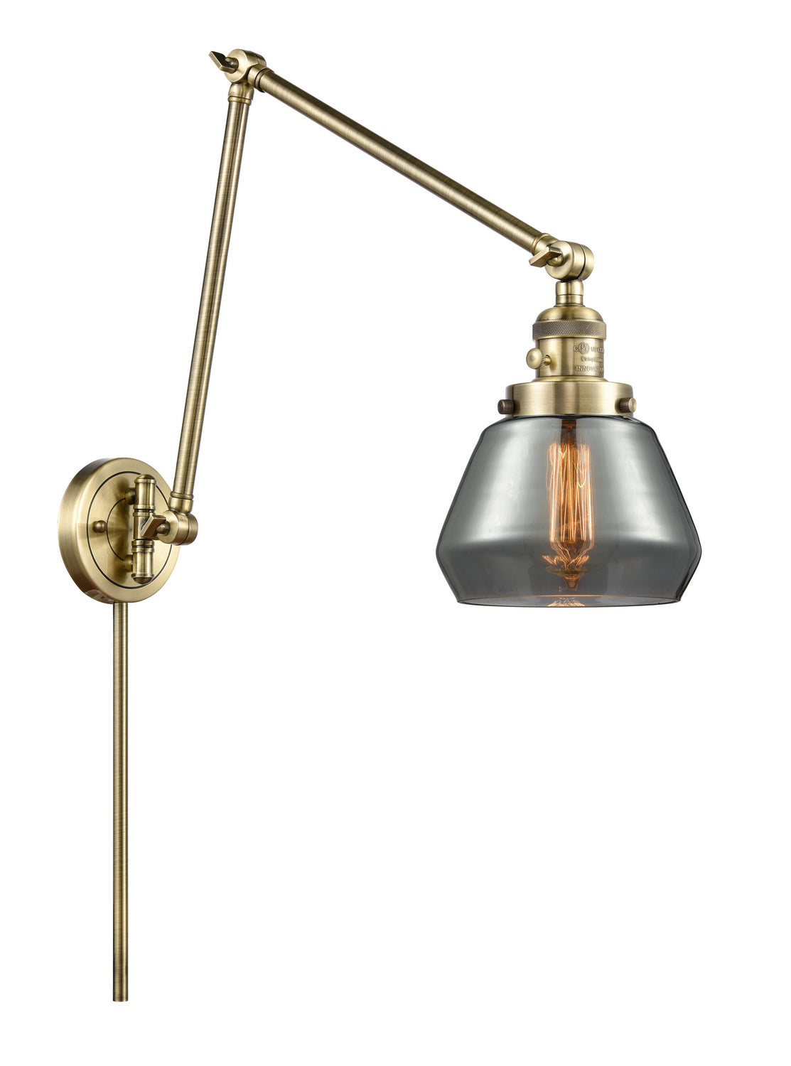 Innovations - 238-AB-G173 - One Light Swing Arm - Franklin Restoration - Antique Brass