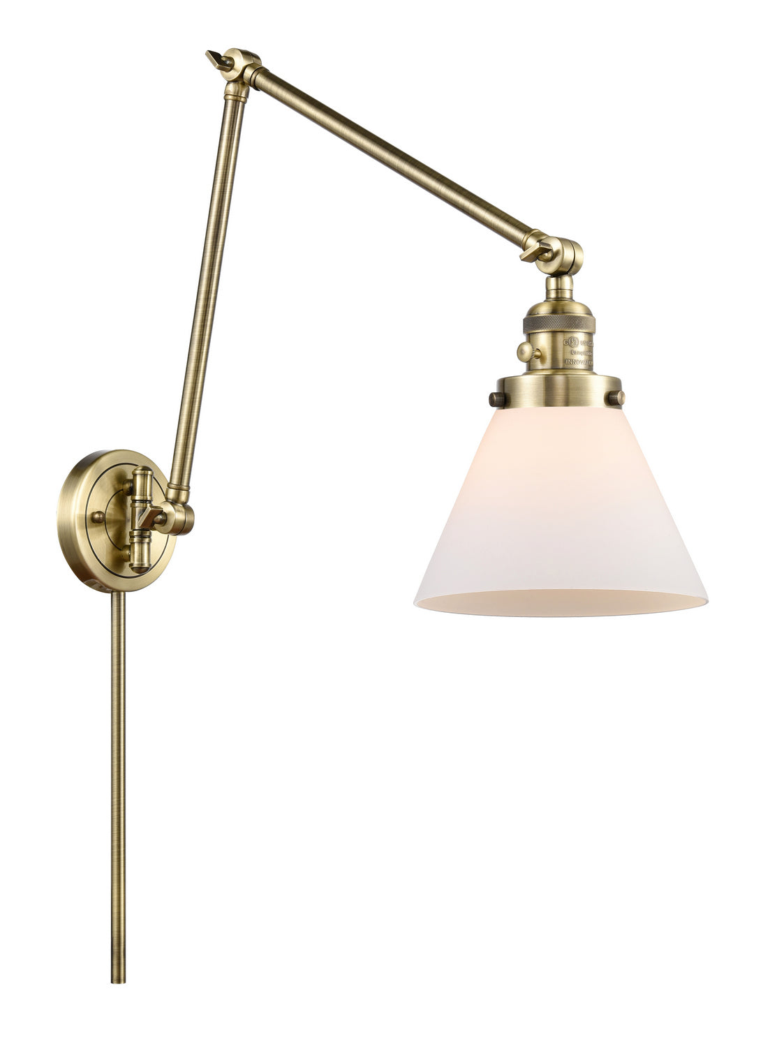 Innovations - 238-AB-G41 - One Light Swing Arm - Franklin Restoration - Antique Brass
