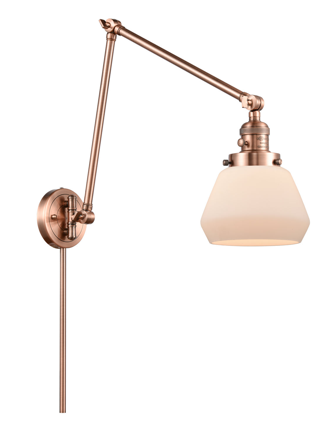Innovations - 238-AC-G171 - One Light Swing Arm - Franklin Restoration - Antique Copper