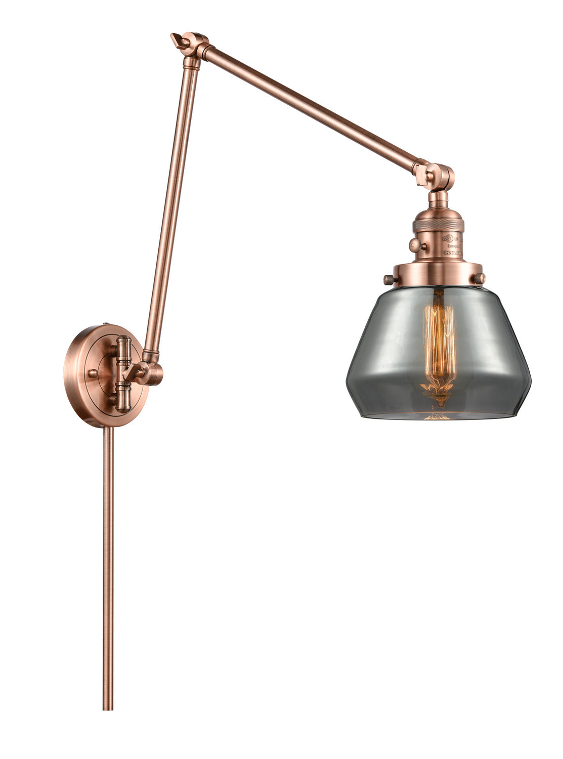Innovations - 238-AC-G173 - One Light Swing Arm - Franklin Restoration - Antique Copper