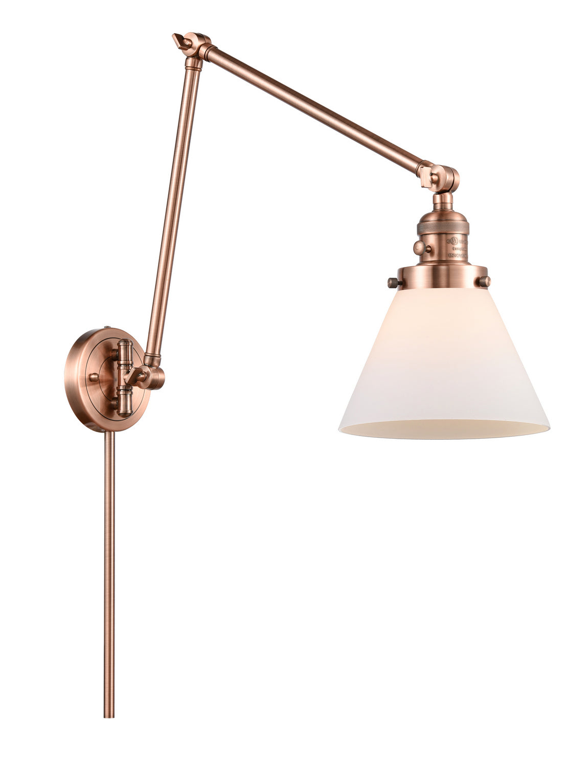 Innovations - 238-AC-G41 - One Light Swing Arm - Franklin Restoration - Antique Copper