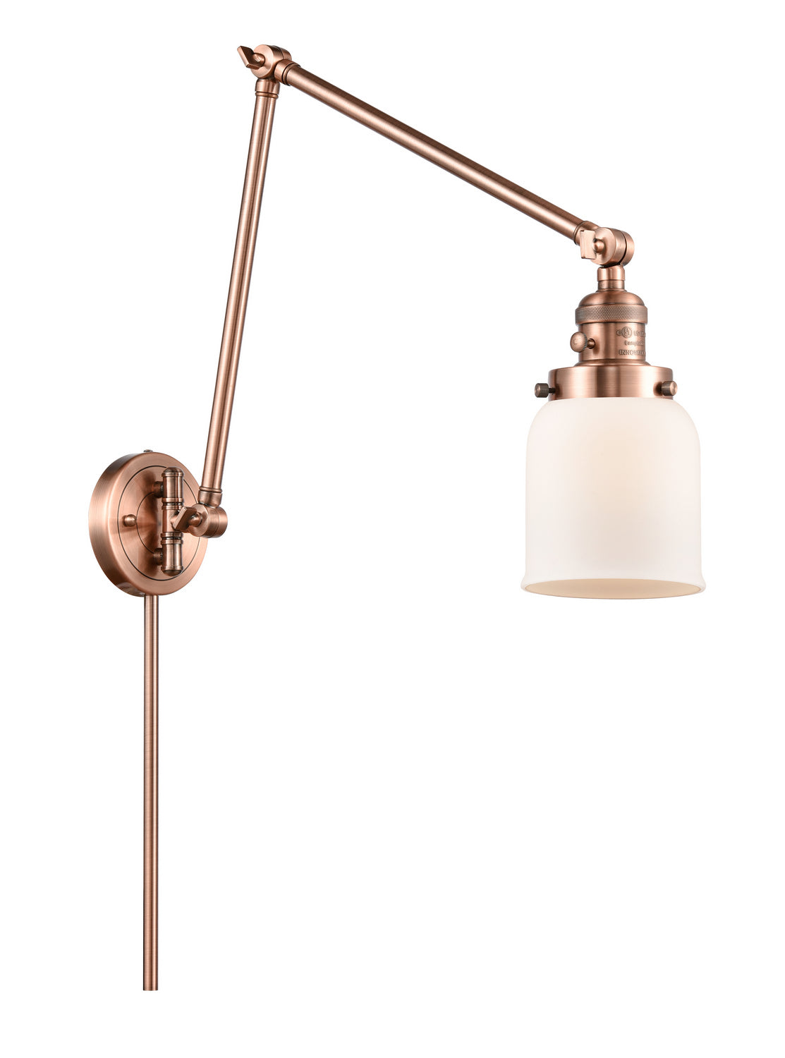 Innovations - 238-AC-G51 - One Light Swing Arm - Franklin Restoration - Antique Copper