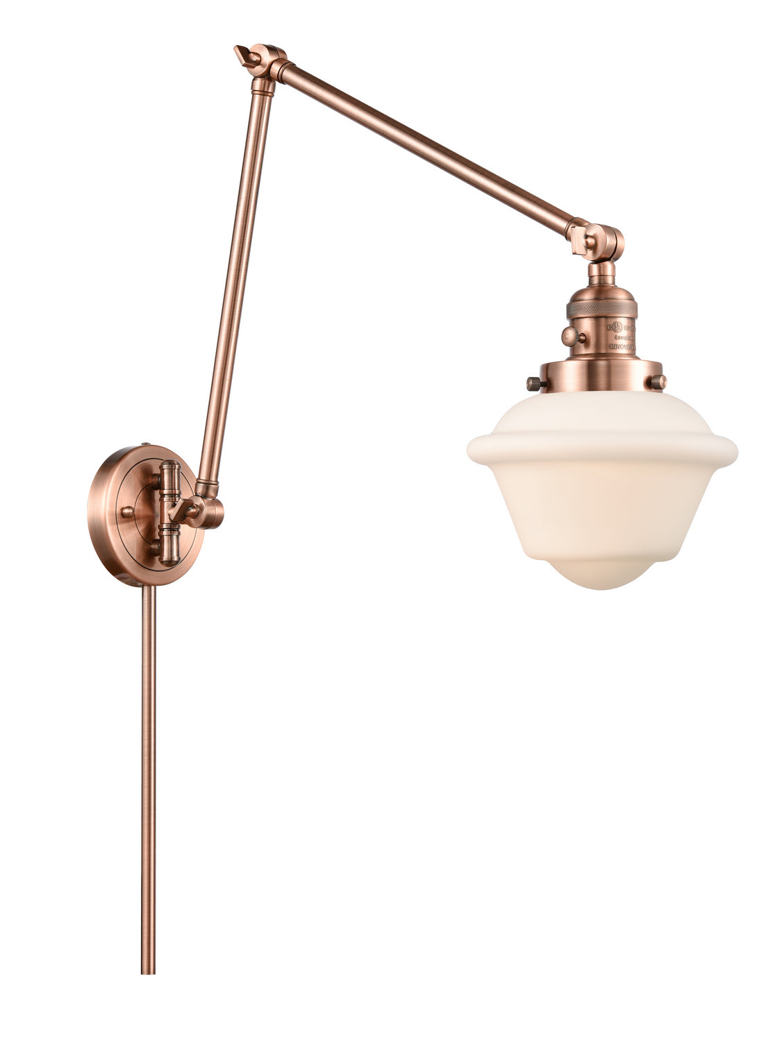 Innovations - 238-AC-G531 - One Light Swing Arm - Franklin Restoration - Antique Copper