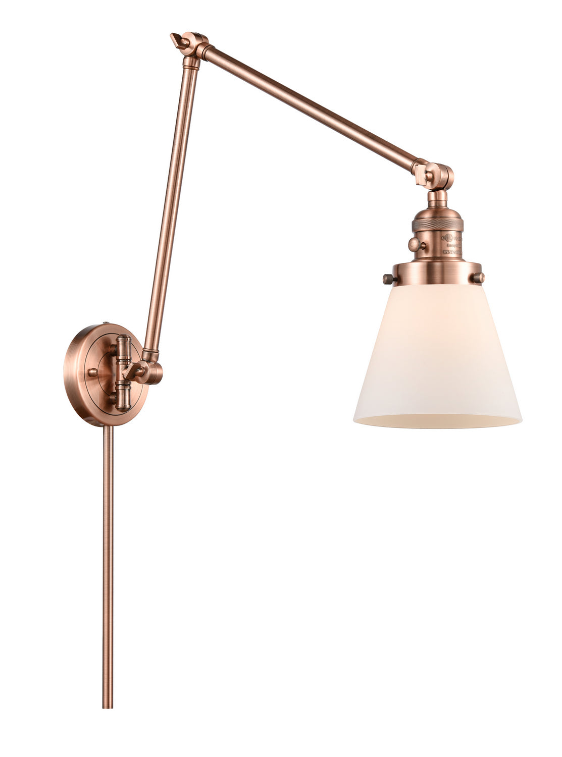 Innovations - 238-AC-G61 - One Light Swing Arm - Franklin Restoration - Antique Copper