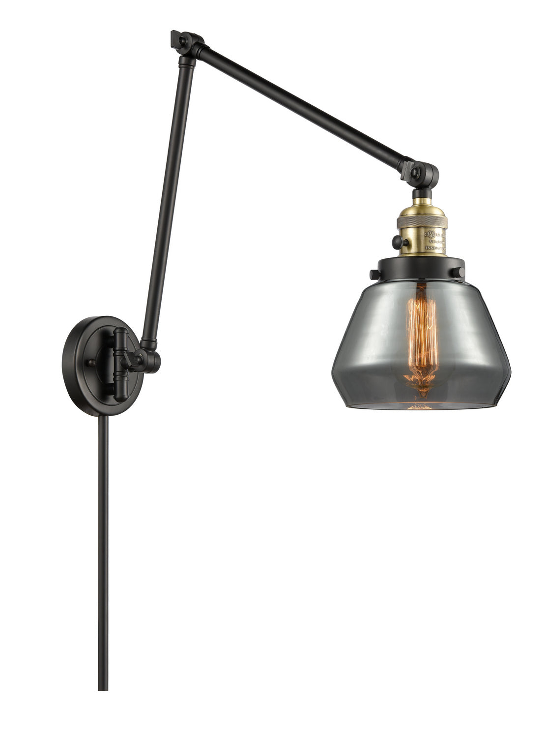 Innovations - 238-BAB-G173 - One Light Swing Arm - Franklin Restoration - Black Antique Brass