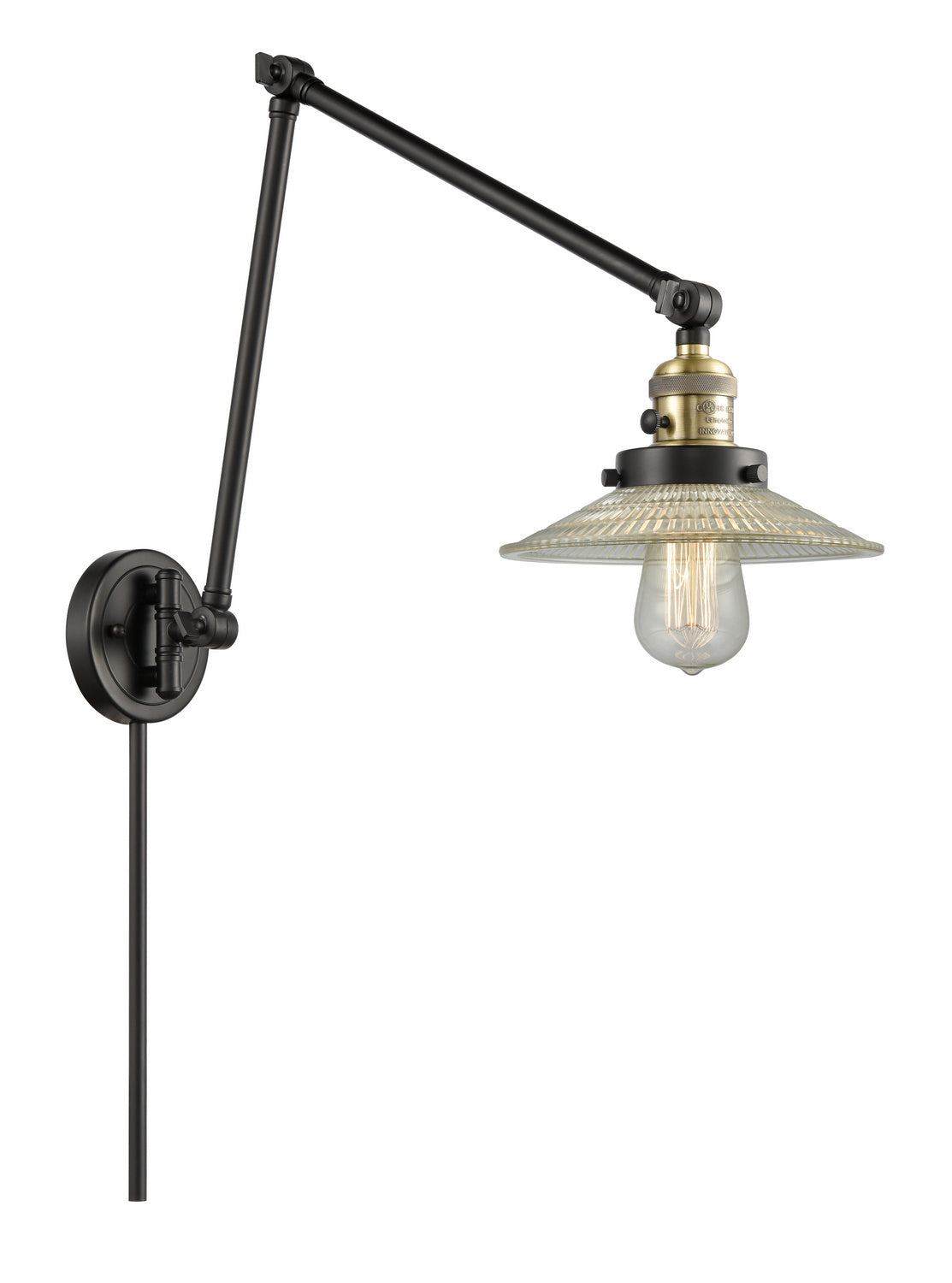 Innovations - 238-BAB-G2 - One Light Swing Arm - Franklin Restoration - Black Antique Brass