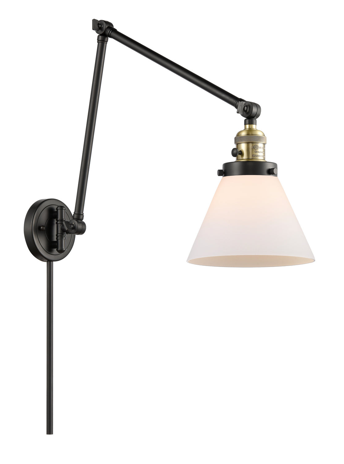 Innovations - 238-BAB-G41 - One Light Swing Arm - Franklin Restoration - Black Antique Brass