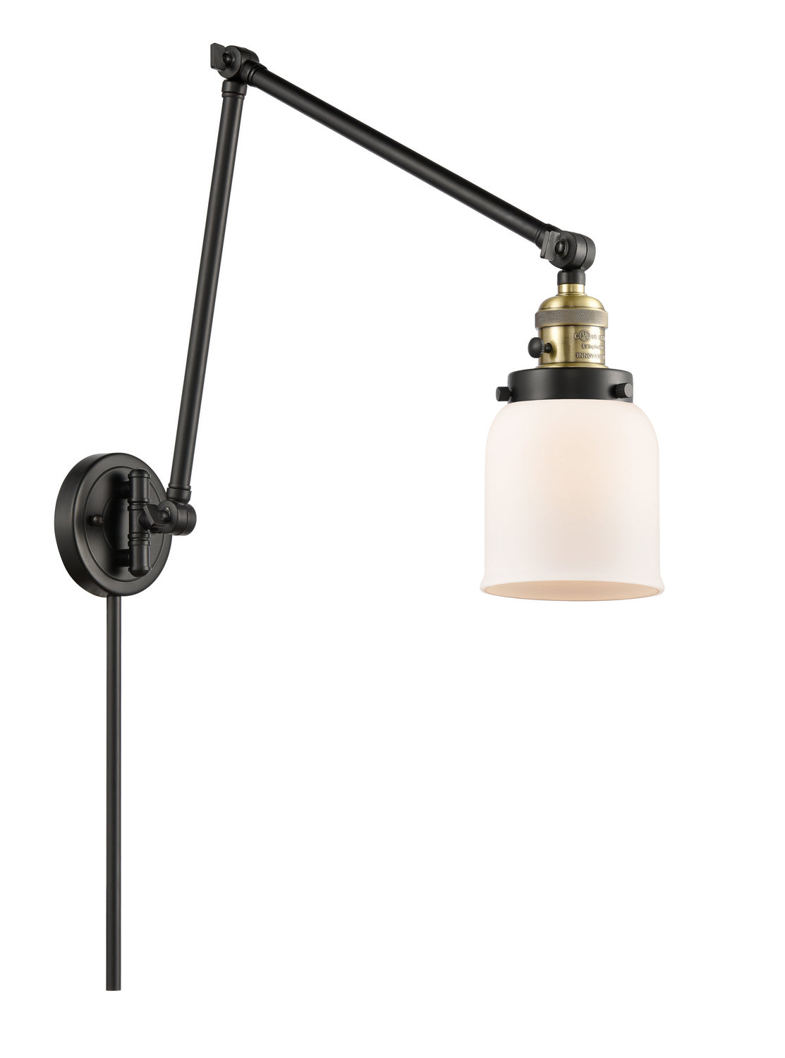 Innovations - 238-BAB-G51 - One Light Swing Arm - Franklin Restoration - Black Antique Brass