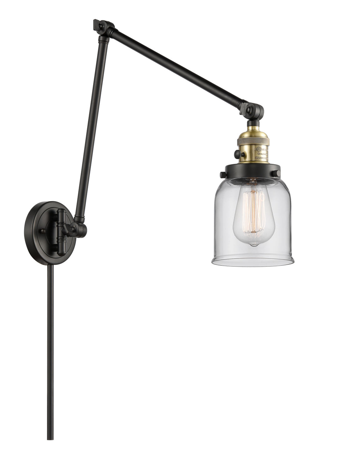 Innovations - 238-BAB-G52 - One Light Swing Arm - Franklin Restoration - Black Antique Brass