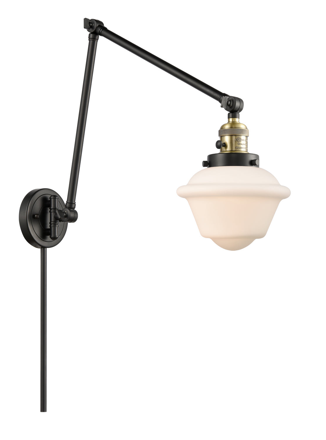 Innovations - 238-BAB-G531 - One Light Swing Arm - Franklin Restoration - Black Antique Brass
