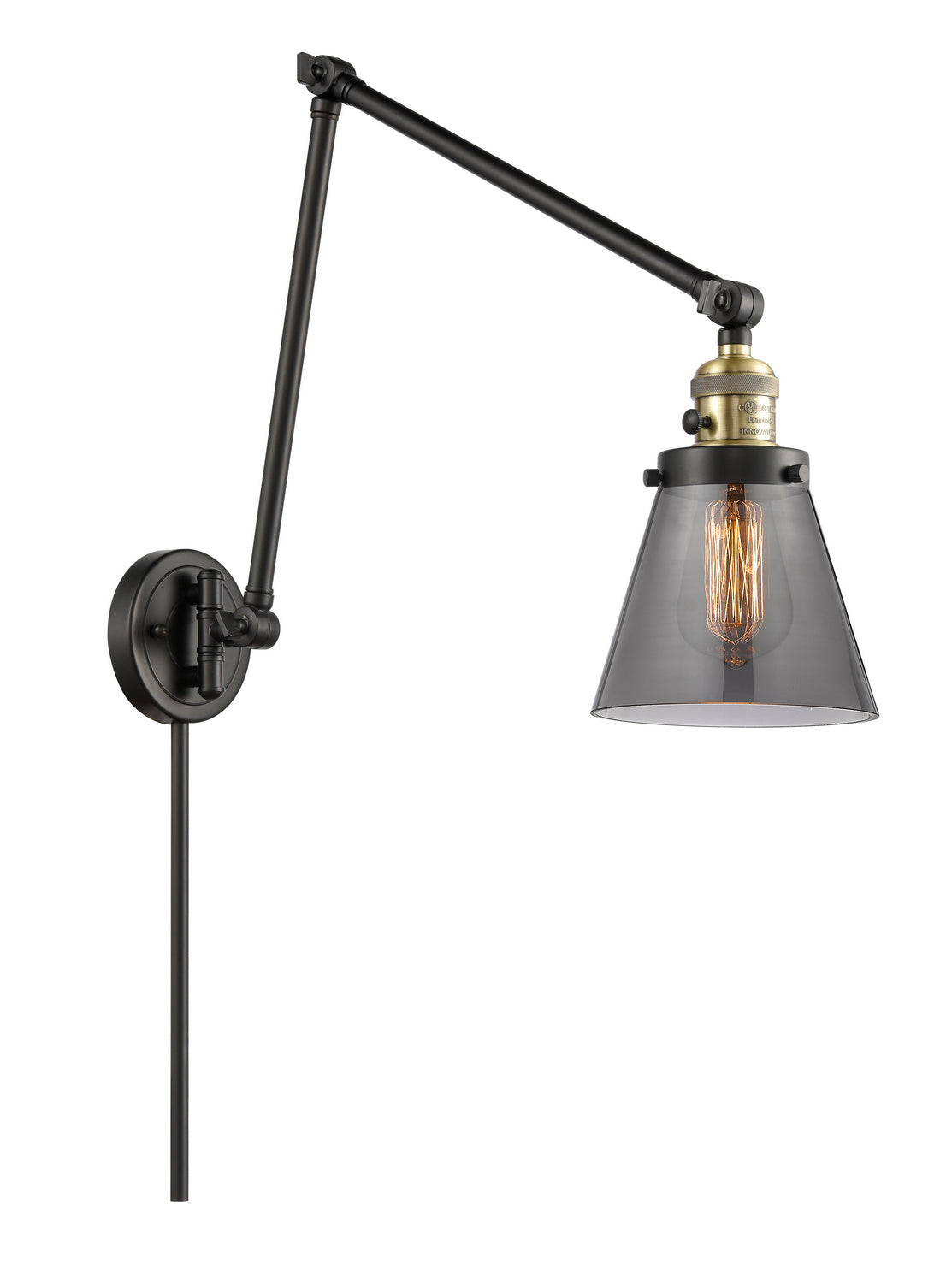 Innovations - 238-BAB-G63 - One Light Swing Arm - Franklin Restoration - Black Antique Brass