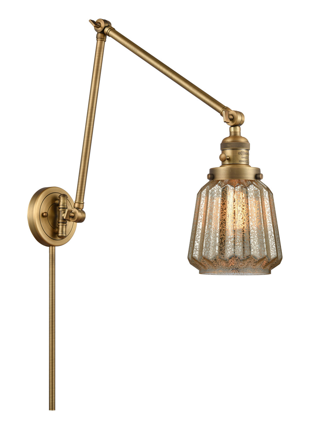Innovations - 238-BB-G146 - One Light Swing Arm - Franklin Restoration - Brushed Brass