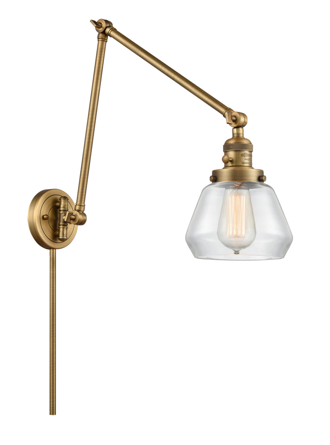 Innovations - 238-BB-G172 - One Light Swing Arm - Franklin Restoration - Brushed Brass