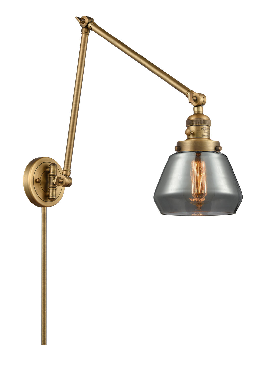 Innovations - 238-BB-G173 - One Light Swing Arm - Franklin Restoration - Brushed Brass