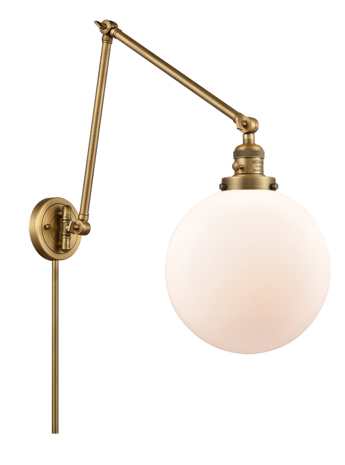 Innovations - 238-BB-G201-10 - One Light Swing Arm - Franklin Restoration - Brushed Brass