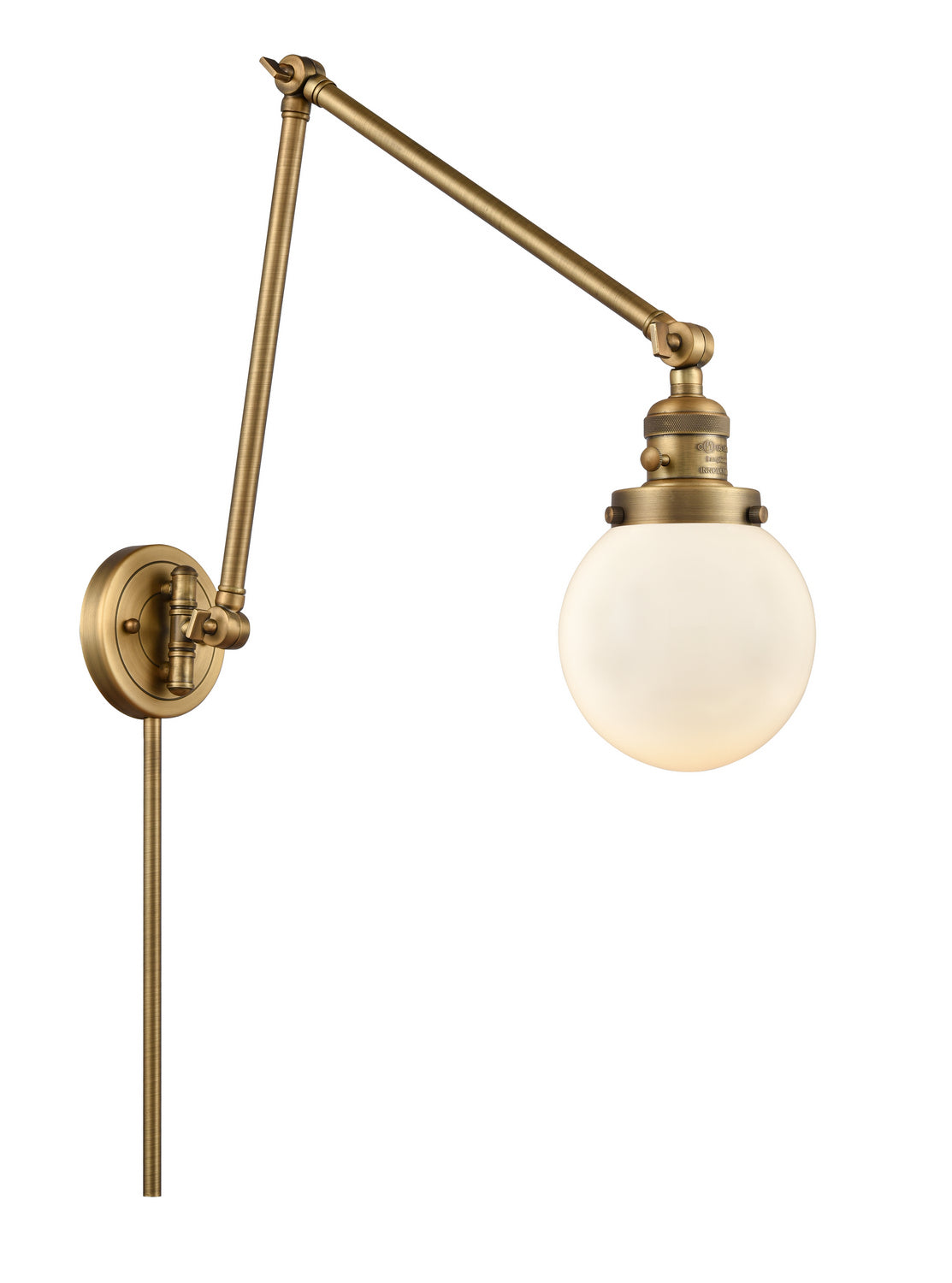 Innovations - 238-BB-G201-6 - One Light Swing Arm - Franklin Restoration - Brushed Brass