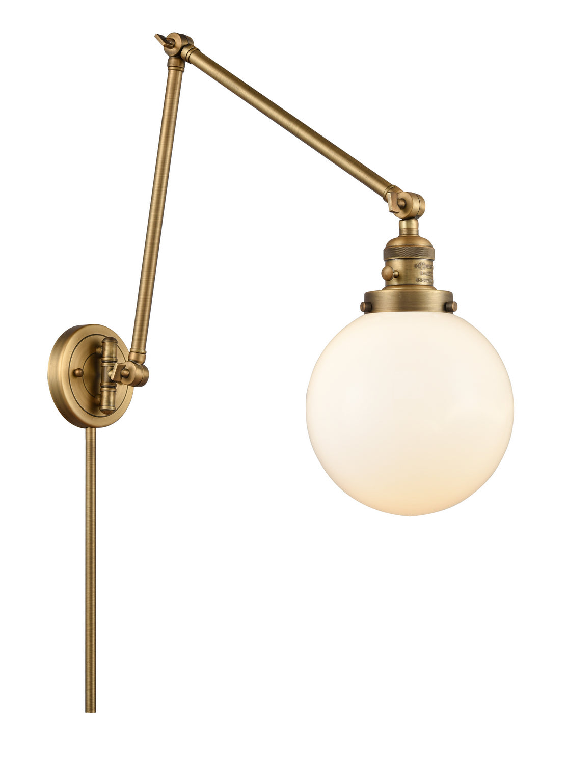 Innovations - 238-BB-G201-8 - One Light Swing Arm - Franklin Restoration - Brushed Brass