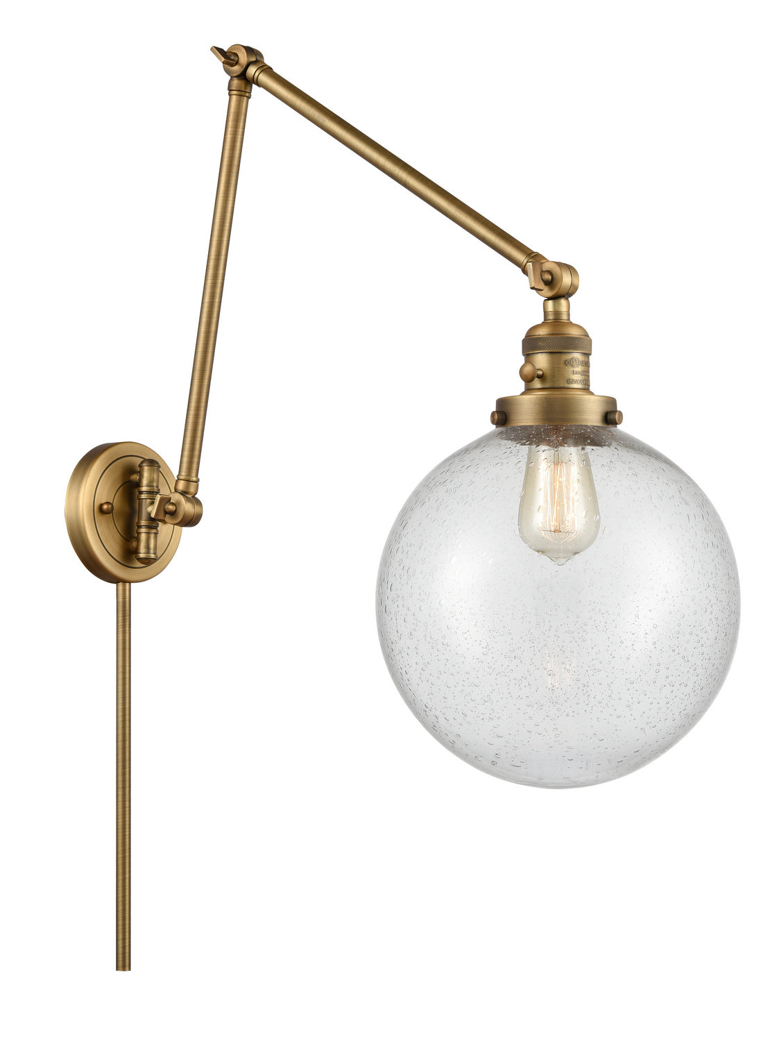 Innovations - 238-BB-G204-10 - One Light Swing Arm - Franklin Restoration - Brushed Brass