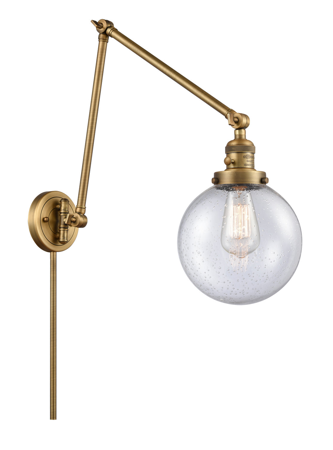 Innovations - 238-BB-G204-8 - One Light Swing Arm - Franklin Restoration - Brushed Brass