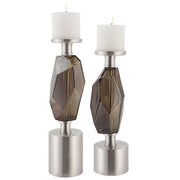 Uttermost - 17994 - Candleholders, Set/2 - Ore - Brushed Nickel
