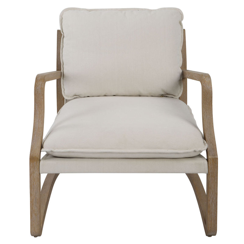 Uttermost - 23712 - Accent Chair - Melora - Solid Oak