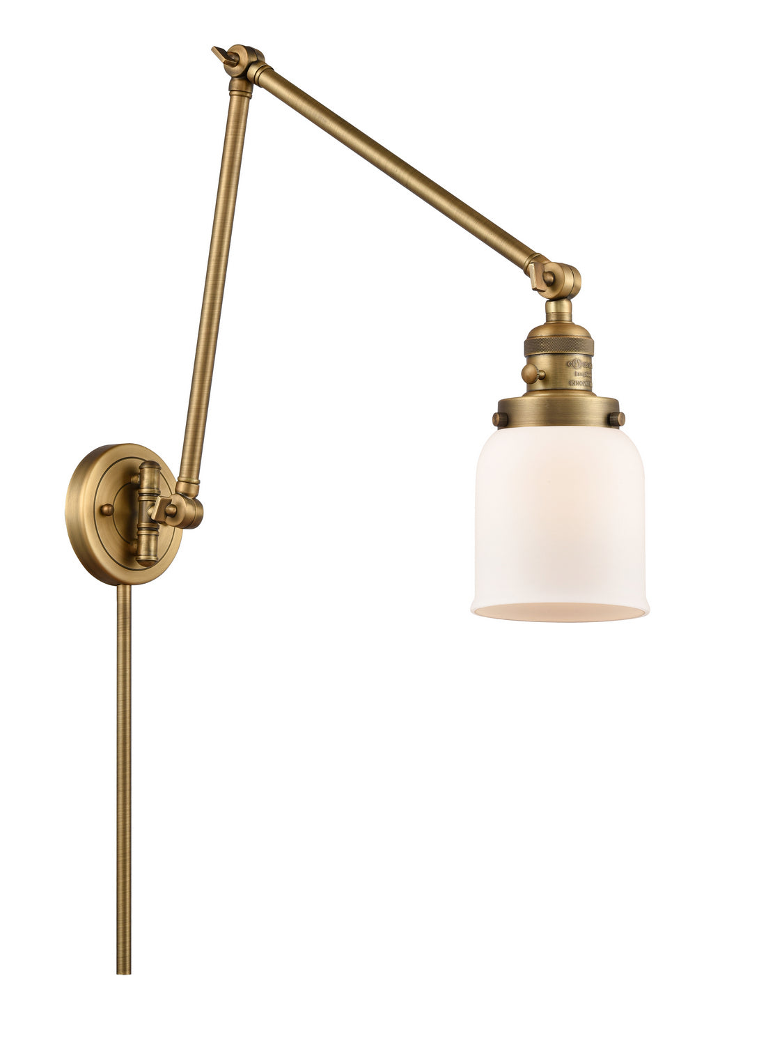 Innovations - 238-BB-G51 - One Light Swing Arm - Franklin Restoration - Brushed Brass