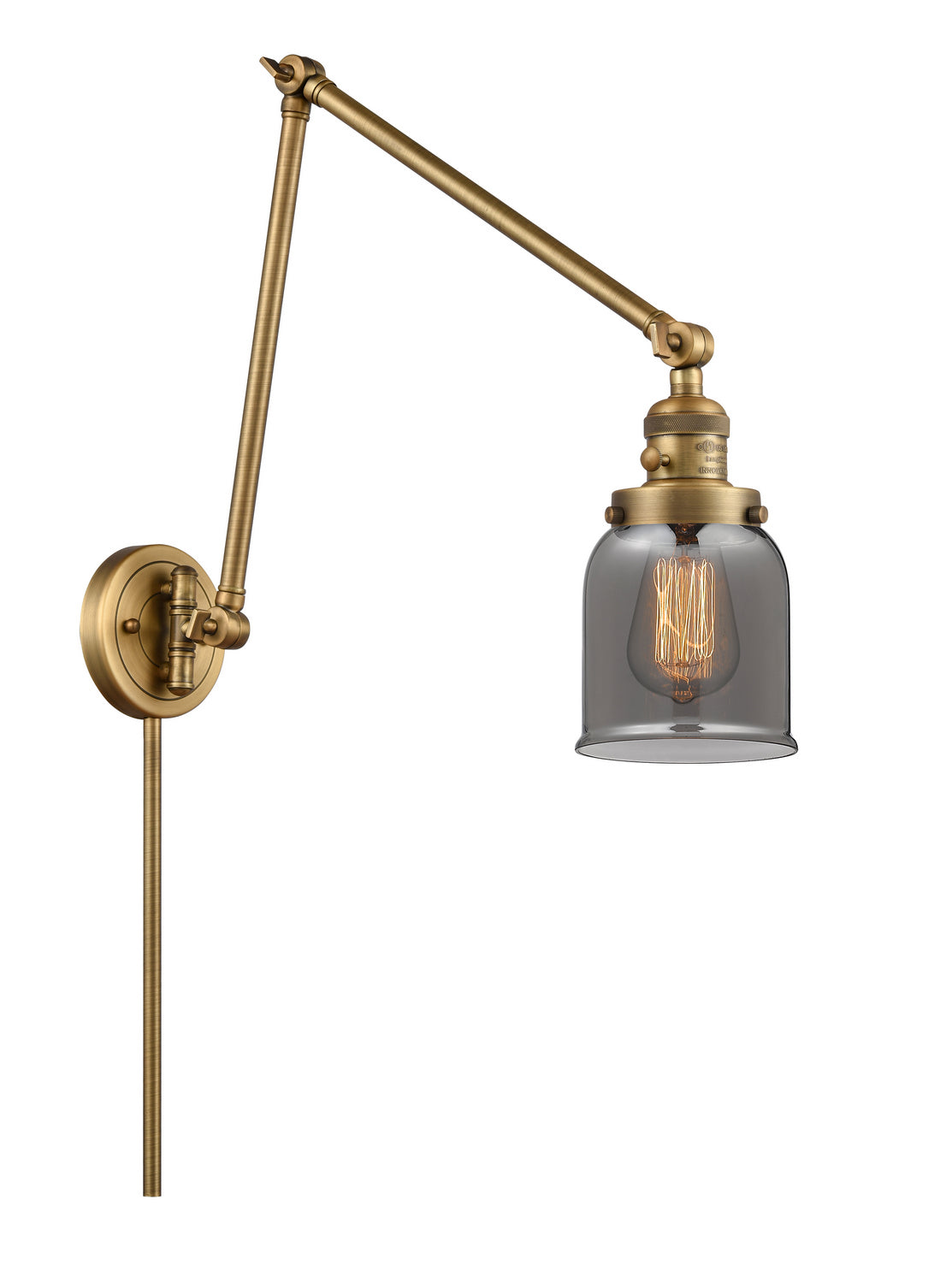 Innovations - 238-BB-G53 - One Light Swing Arm - Franklin Restoration - Brushed Brass