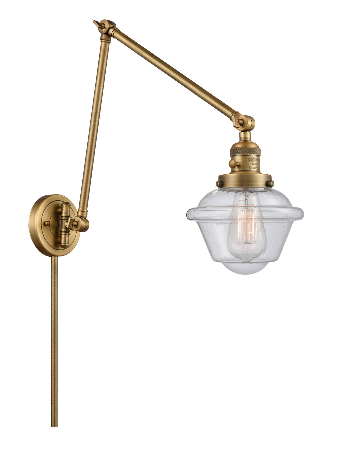 Innovations - 238-BB-G534 - One Light Swing Arm - Franklin Restoration - Brushed Brass