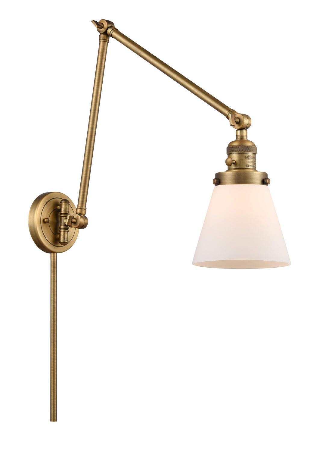 Innovations - 238-BB-G61 - One Light Swing Arm - Franklin Restoration - Brushed Brass