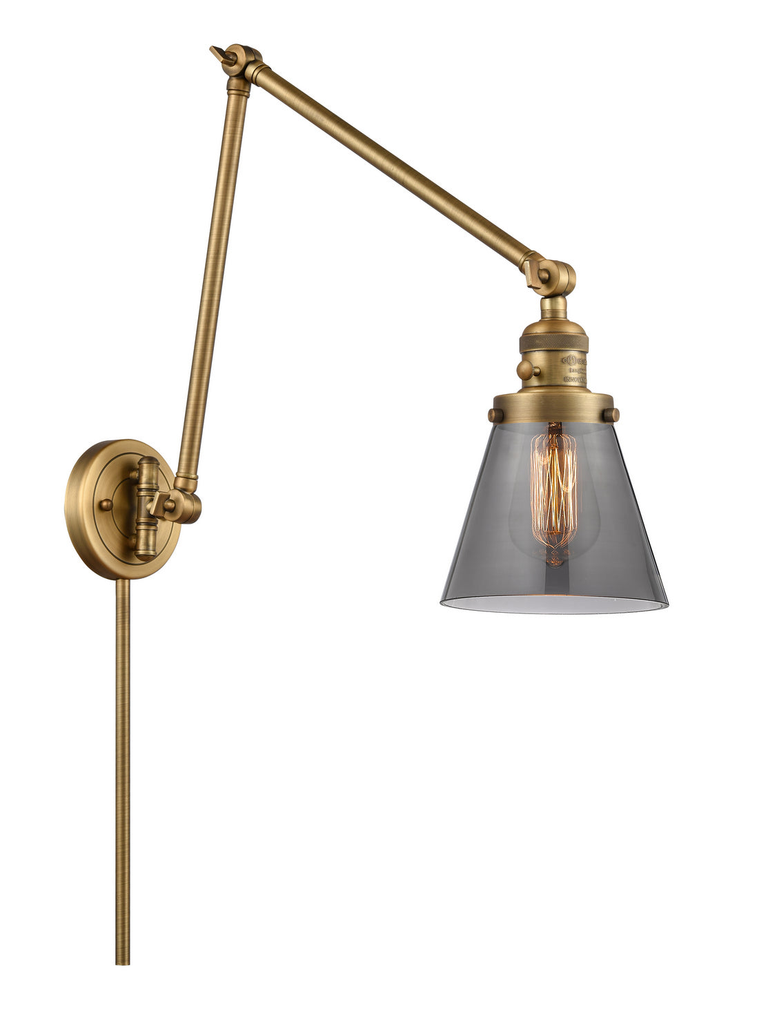 Innovations - 238-BB-G63 - One Light Swing Arm - Franklin Restoration - Brushed Brass