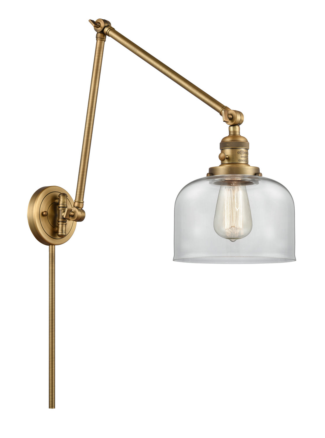 Innovations - 238-BB-G72 - One Light Swing Arm - Franklin Restoration - Brushed Brass