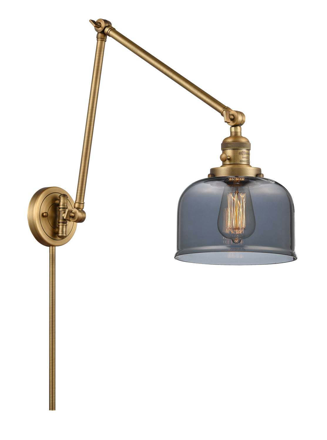 Innovations - 238-BB-G73 - One Light Swing Arm - Franklin Restoration - Brushed Brass