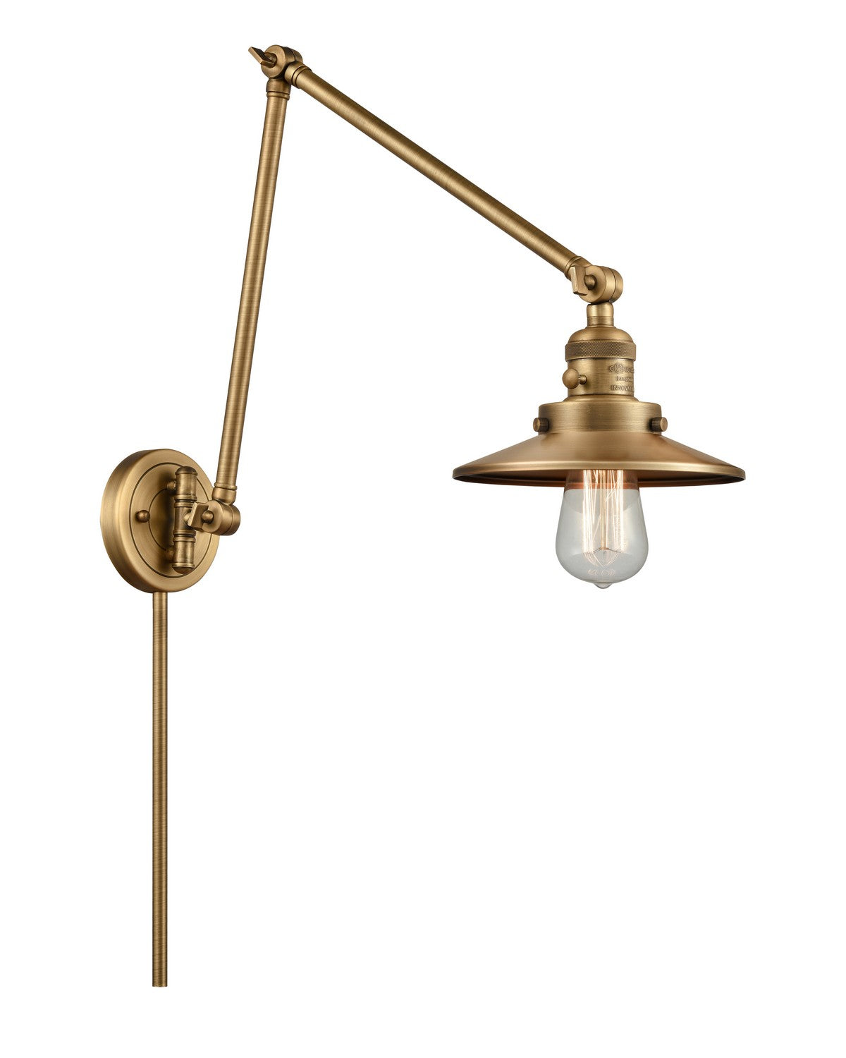 Innovations - 238-BB-M4 - One Light Swing Arm - Franklin Restoration - Brushed Brass