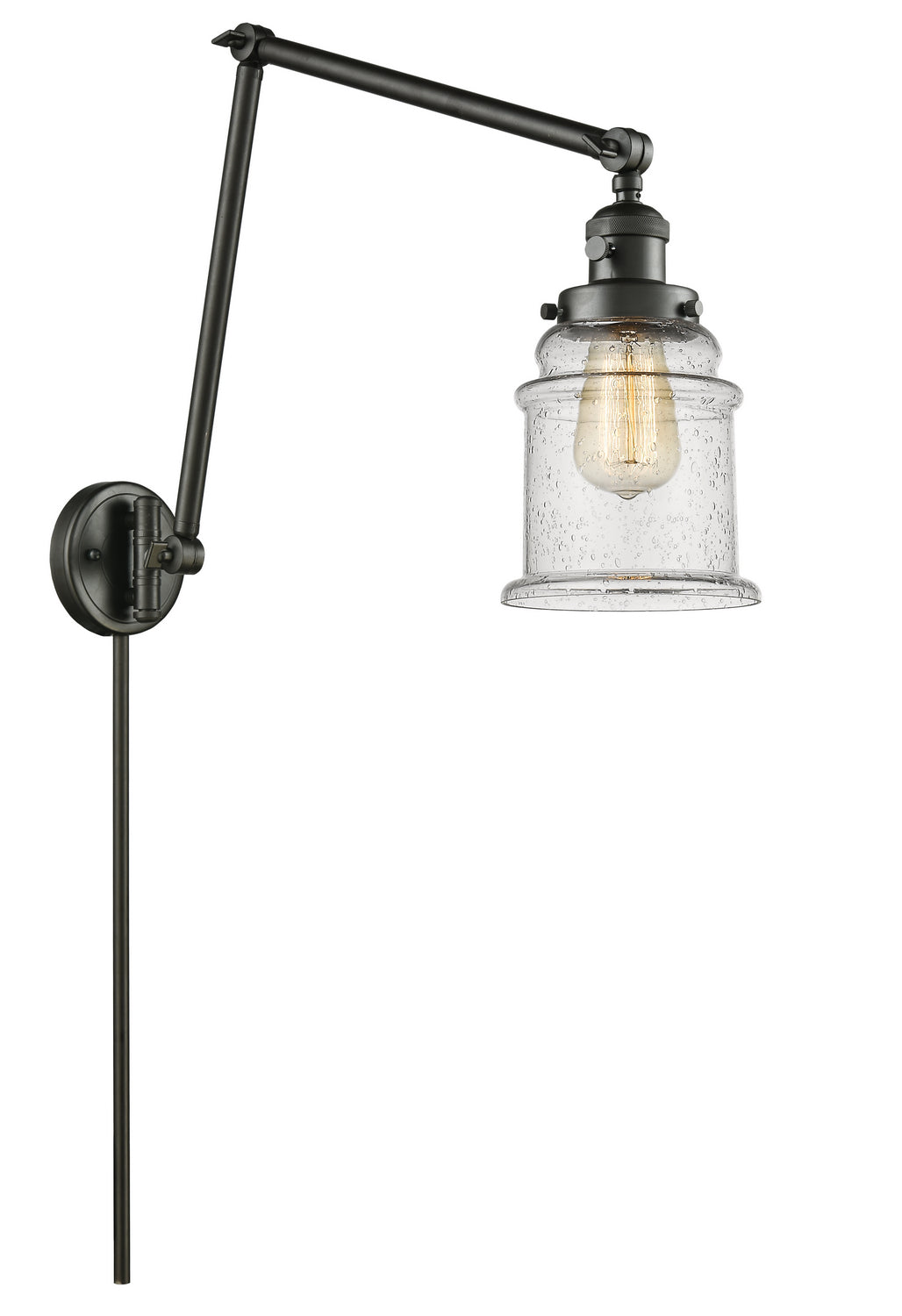 Innovations - 238-OB-G184 - One Light Swing Arm - Franklin Restoration - Oil Rubbed Bronze