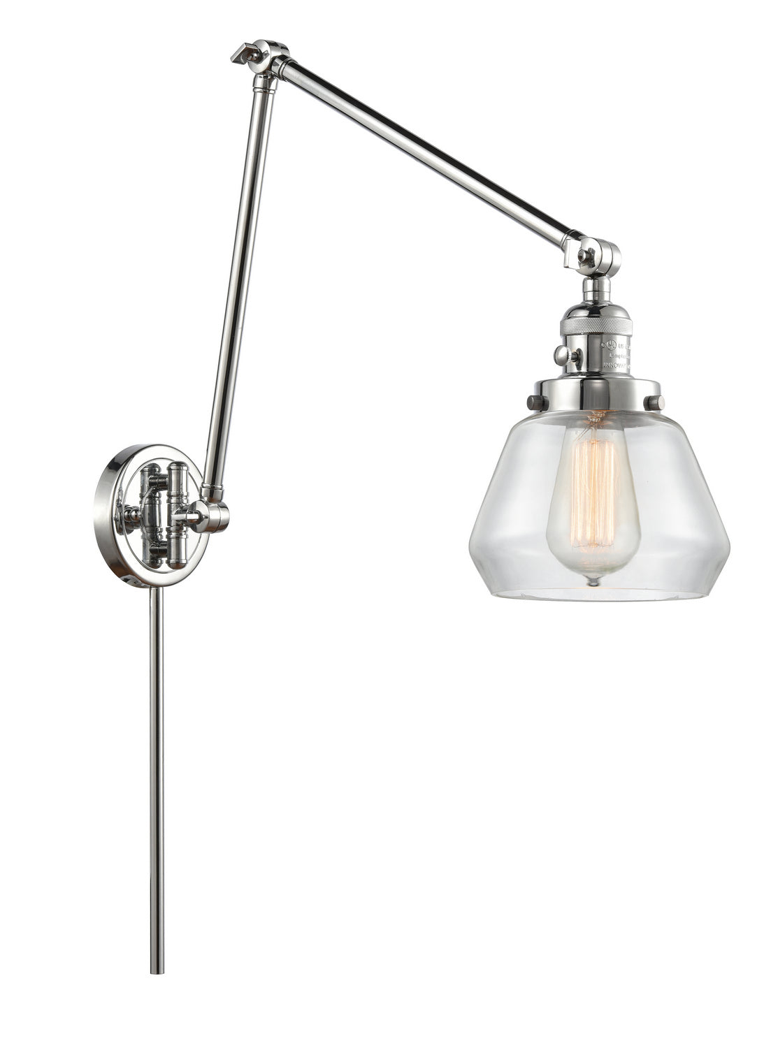 Innovations - 238-PC-G172 - One Light Swing Arm - Franklin Restoration - Polished Chrome