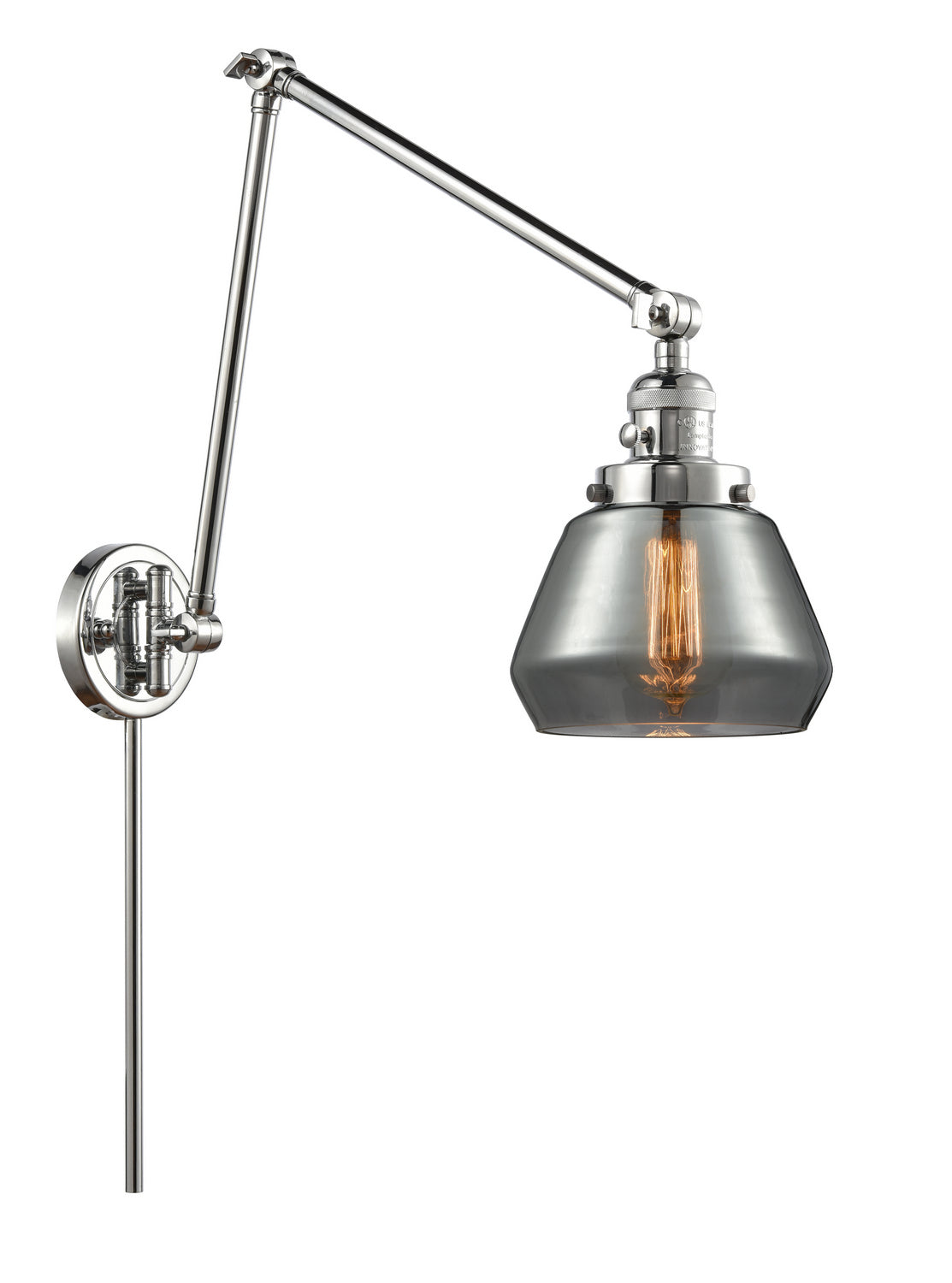 Innovations - 238-PC-G173 - One Light Swing Arm - Franklin Restoration - Polished Chrome
