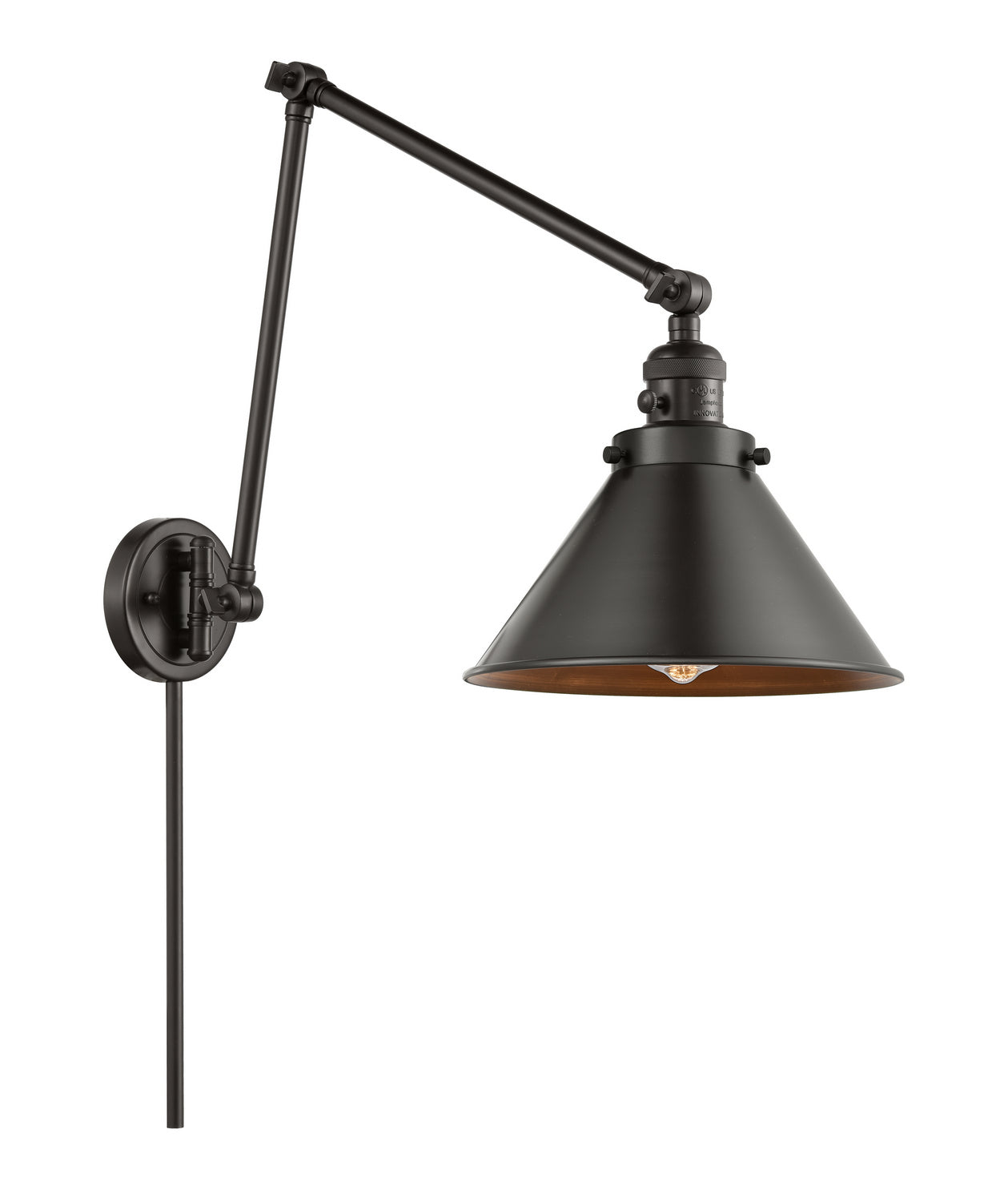 Innovations - 238-OB-M10-OB - One Light Swing Arm - Franklin Restoration - Oil Rubbed Bronze