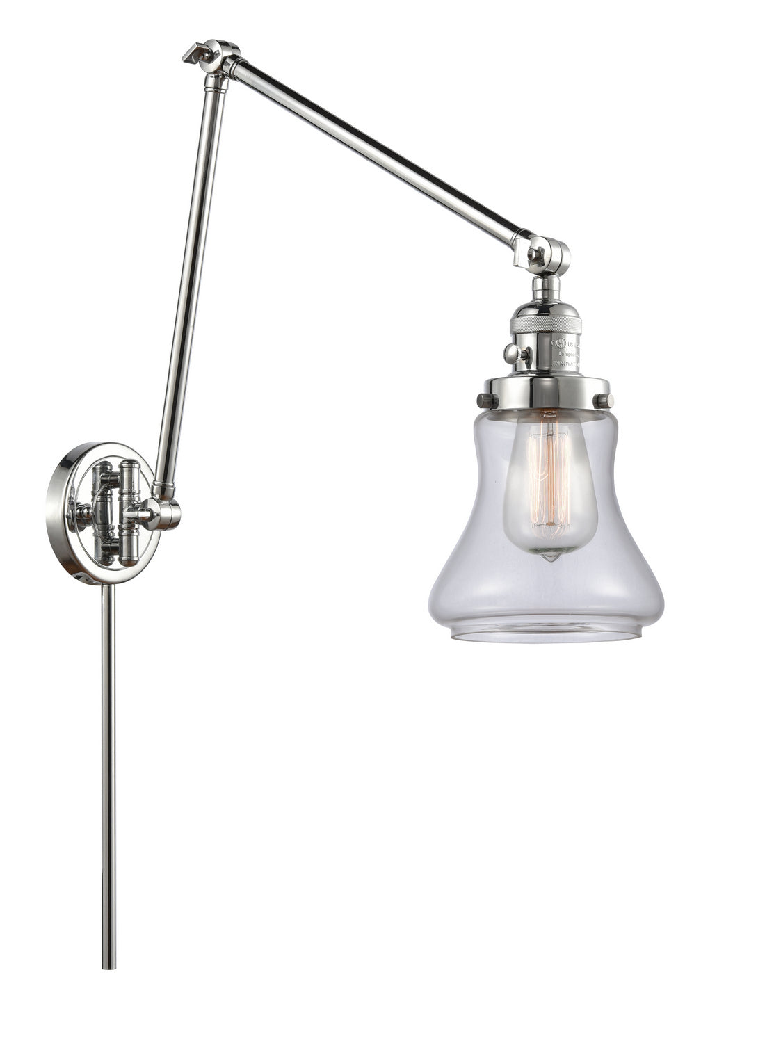 Innovations - 238-PC-G192 - One Light Swing Arm - Franklin Restoration - Polished Chrome
