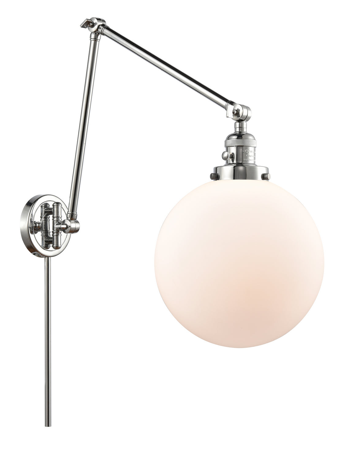 Innovations - 238-PC-G201-10 - One Light Swing Arm - Franklin Restoration - Polished Chrome